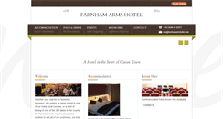 Desktop Screenshot of farnhamarmshotel.com