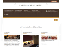 Tablet Screenshot of farnhamarmshotel.com